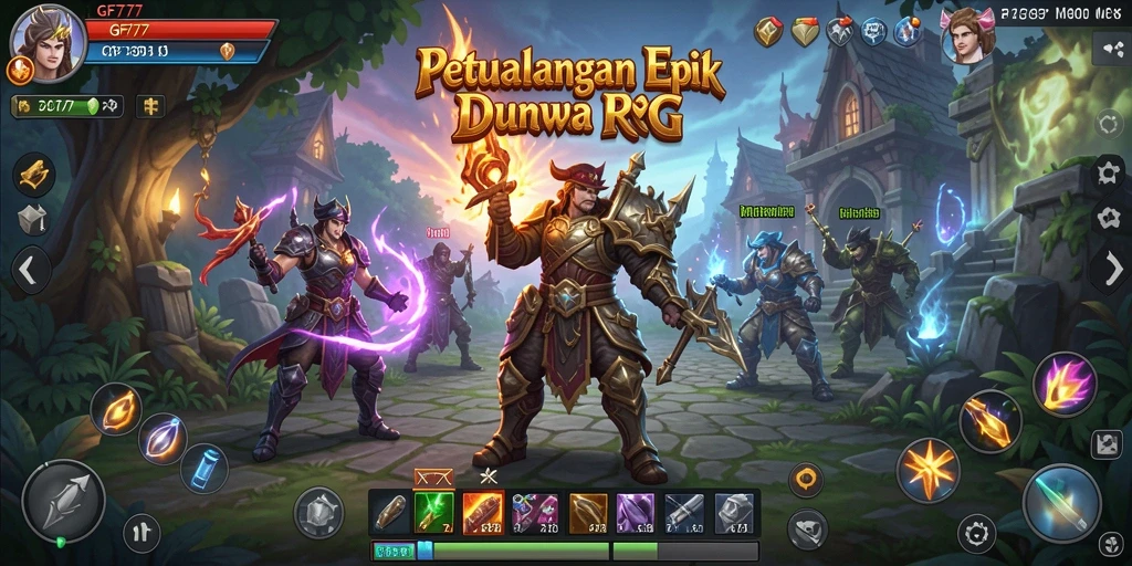 Tampilan gameplay seru dan menarik dalam GF777 sebagai RPG.