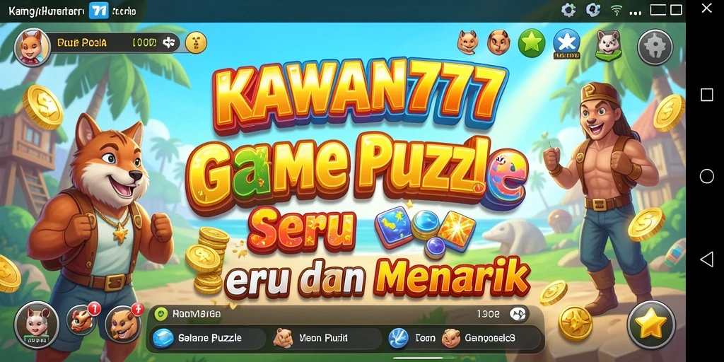 Gameplay KAWAN777 dengan tantangan Puzzle yang seru.
