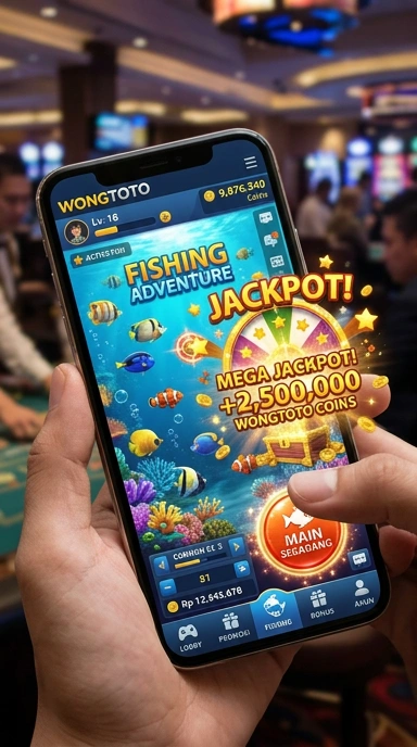 Tampilan antarmuka aplikasi wongtoto yang menarik dan user-friendly.